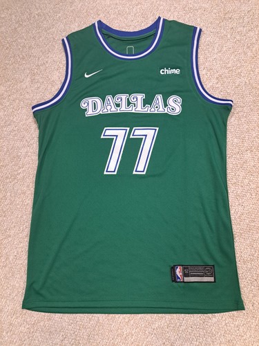 Nike Swingman Engineered Luka Doncic Green Dallas Mavericks Jersey Size 52 XL
