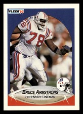 Bruce Armstrong 1990 Fleer #317 New England Patriots FOOTBALL *223