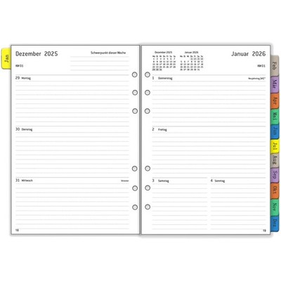 Kalendereinlagen A5 Wochenplaner 2026 Kalender Organizer Notizen Monatsplanung