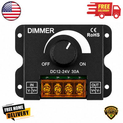 DC 12v 24v 30A Led Switch Dimmer Controller For Led Strip Light Single Colour