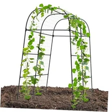 Garden Arch Trellis for Climbing Plants Outdoor - Cucumber Trellis for Raised 