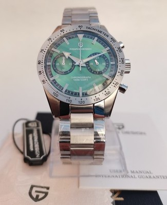 NEU IN OVP PAGANI DESIGN PD1766 ALL-STEEL CHRONOGRAPH UHR SEIKO VK64 SAPPHIRE 100m