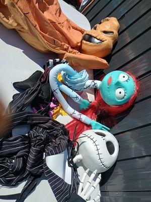 Disney Nightmare Before Christmas Jack Oogi Sally Posable Arms Hang Decor 6 Foot
