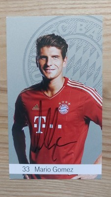 M. Gomez -- signiert -- Autogrammkarte Bayern München AK 12-13 2012-13 2012-2013