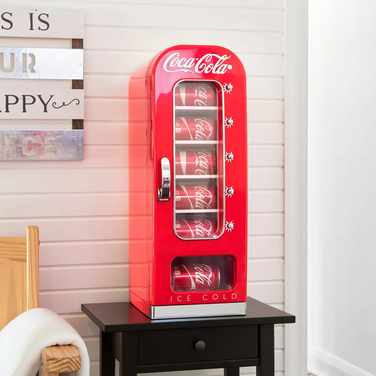 Mini nevera retro Coca-Cola de 10 latas AC/DC termoeléctrica roja