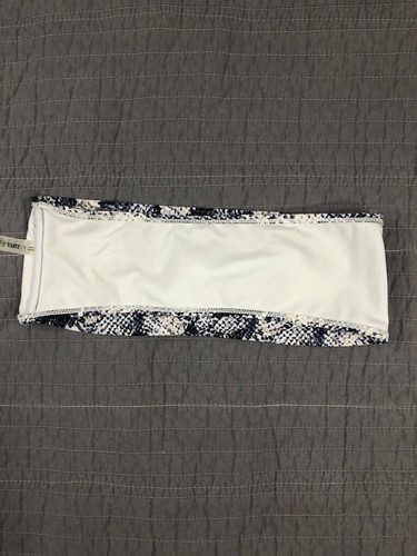 Zaful Bikini Oberteil Damen Large US 8 schwarz weiß Schlangenleder Bandeau gefüttert Schwimmbad - Bild 11 von 24