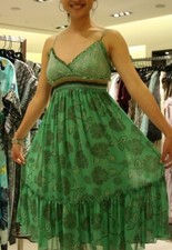 BCBG ATLANTIC COMBO SILK CHIFFON STRAP DRESS Medium 288