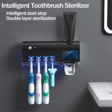 Toothbrush Holder Automatic Toothpaste Dispenser Set Dustproof Sticky Suction Wa