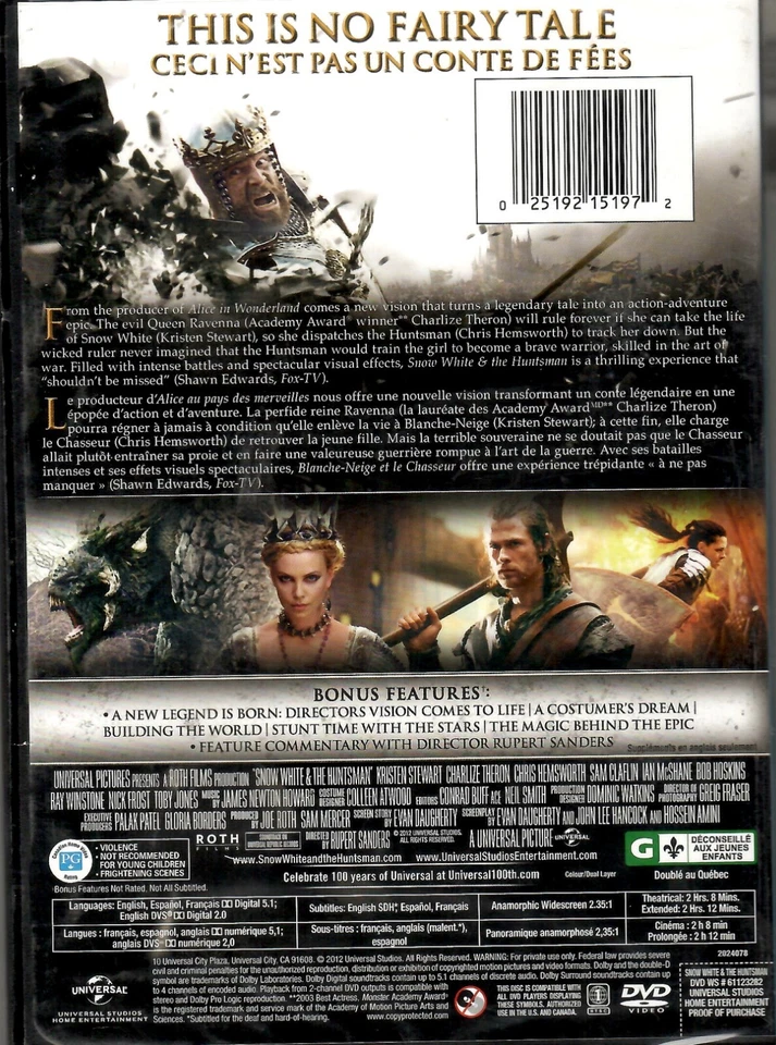 Snow White & the Huntsman - Extended - Kristen Stewart , Chris Hemsworth , NewDV - Image 3 of 3