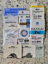 Original Vintage Camera Guide Manuals Lot. Nikon, Minolta, Cannon, etc.