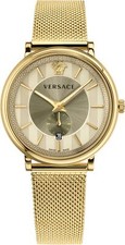 Versace VBQ070017 V-Circle gold Stainless Steel Men's Watch NEW