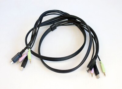 1x USB DisplayPort KVM Switch Cable with Audio and Microphone E119932