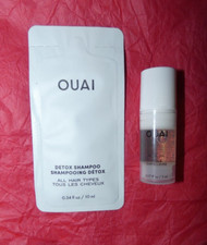 NEW OUAI Hair Detox Shampoo  Hair Oil 2 Samples