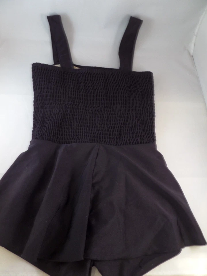 Traje de baño Esther Williams 1 pieza negro sin mangas con falda adjunta talla 4. Sexy Must See Foto 4 de 4