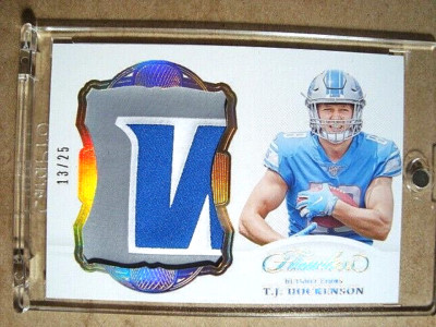 2019 T.J. Hockenson Panini Flawless Rookie Logo Patch RC /25 MINT 🔥🔥🔥