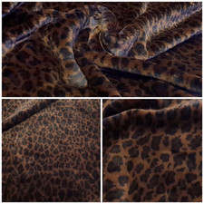 Webpelz Kurzhaar kuscheliges Kunstfell Stoffe Dekoration 1309 Braun Leopard