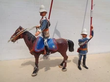 Stadden or similar, British lancer cavalry reload, well painted, 54mm lead
