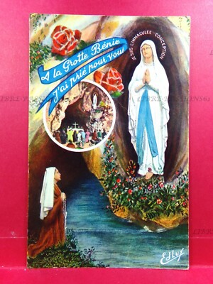 CPA NR. 464, LOURDES, DIE ERSCHEINUNG UND DIE WUNDERHÖHLE