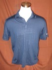 Under Armour Heat Gear Mens Short-Sleeve Polo Shirt, Blue, Size L, Loose EUC