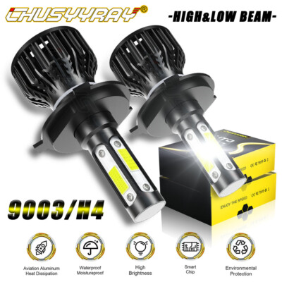4-sides H4 9003 Super Bright White Kit For Suzuki Vitara XL-7 Grand 1999-2003