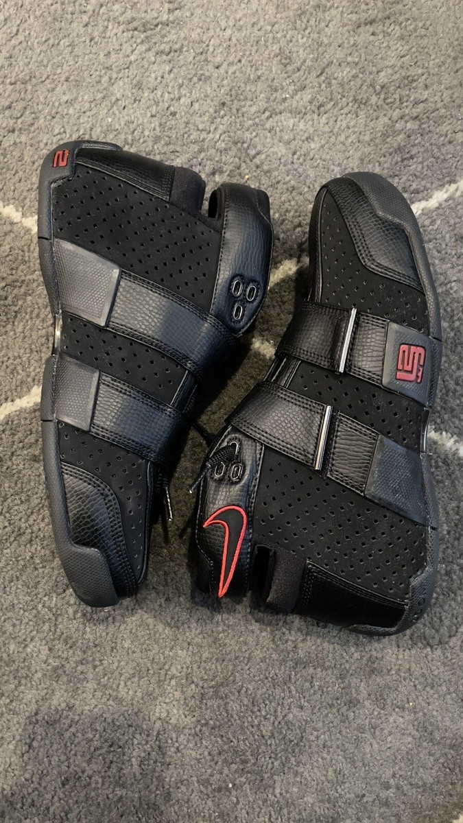 Size 9 - Nike LeBron Zoom 20-5-5 Black/Black-Varsity Red PE