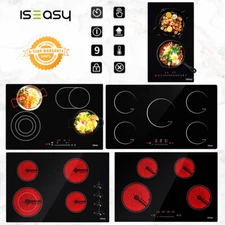ISEASY Induction/Ceramic Cooktop Touch Control Built-In 2/4/5 Burners Stove Top