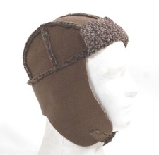 Child aviator hat Unisex Size 58cm Winter hat Trapper style w Ear Flaps EUC