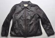 vintage EDDIE BAUER leather LAMBSKIN womens L motorcycle jacket