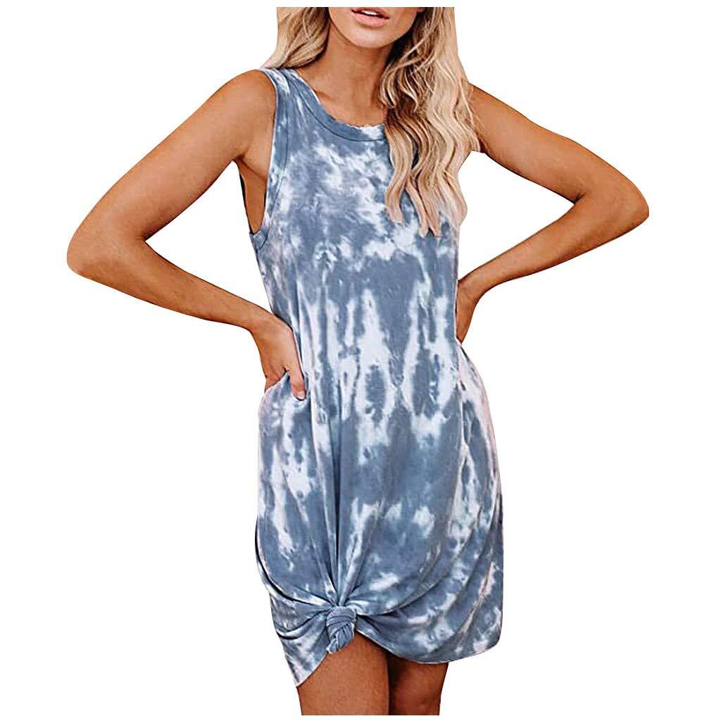 YTao Tank Tops for Women,Fashion Womens Tie-Dye Sleeveless Loungewear (Vinyl LP)