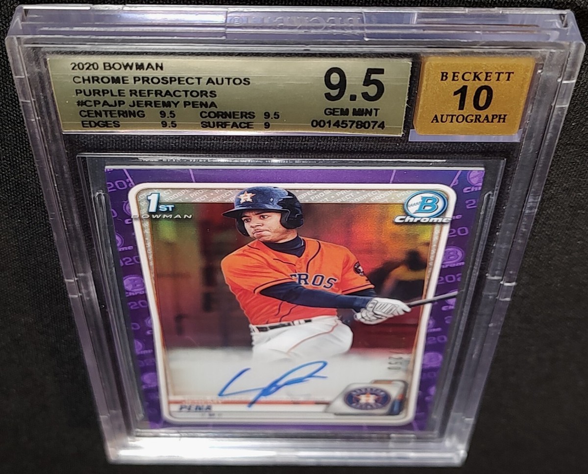 BGS 9.5/10 RC AUTO /250 JEREMY PENA PURPLE REF ⚡SP ROOKIE 2020