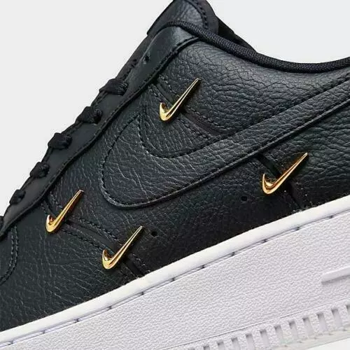 Nike air force 1 07 black gold cheap