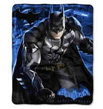 Warner Brothers Batman Arkham Knight Throw Blanket 40"x 50" New With Tags.