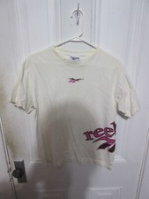 ASIS Vintage reebok Wrap Around Logo Stained T Shirt Shoes Sports USA Made