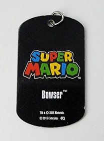 Super Mario Bros 2D Bowser Original Nintendo NES 2" Dog Tag Nice Loose
