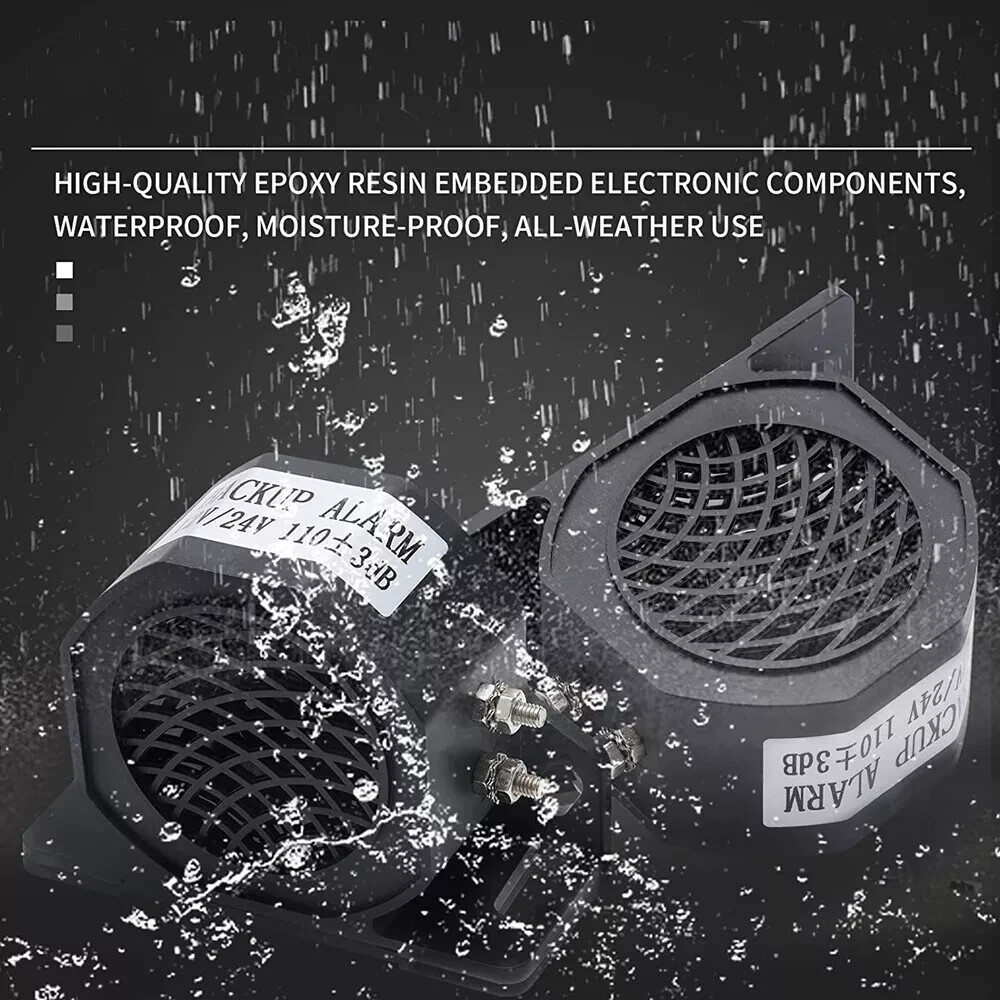 Truck Back-up Alarm, Waterproof Industrial Heavy-Duty 110dB 12V/80V