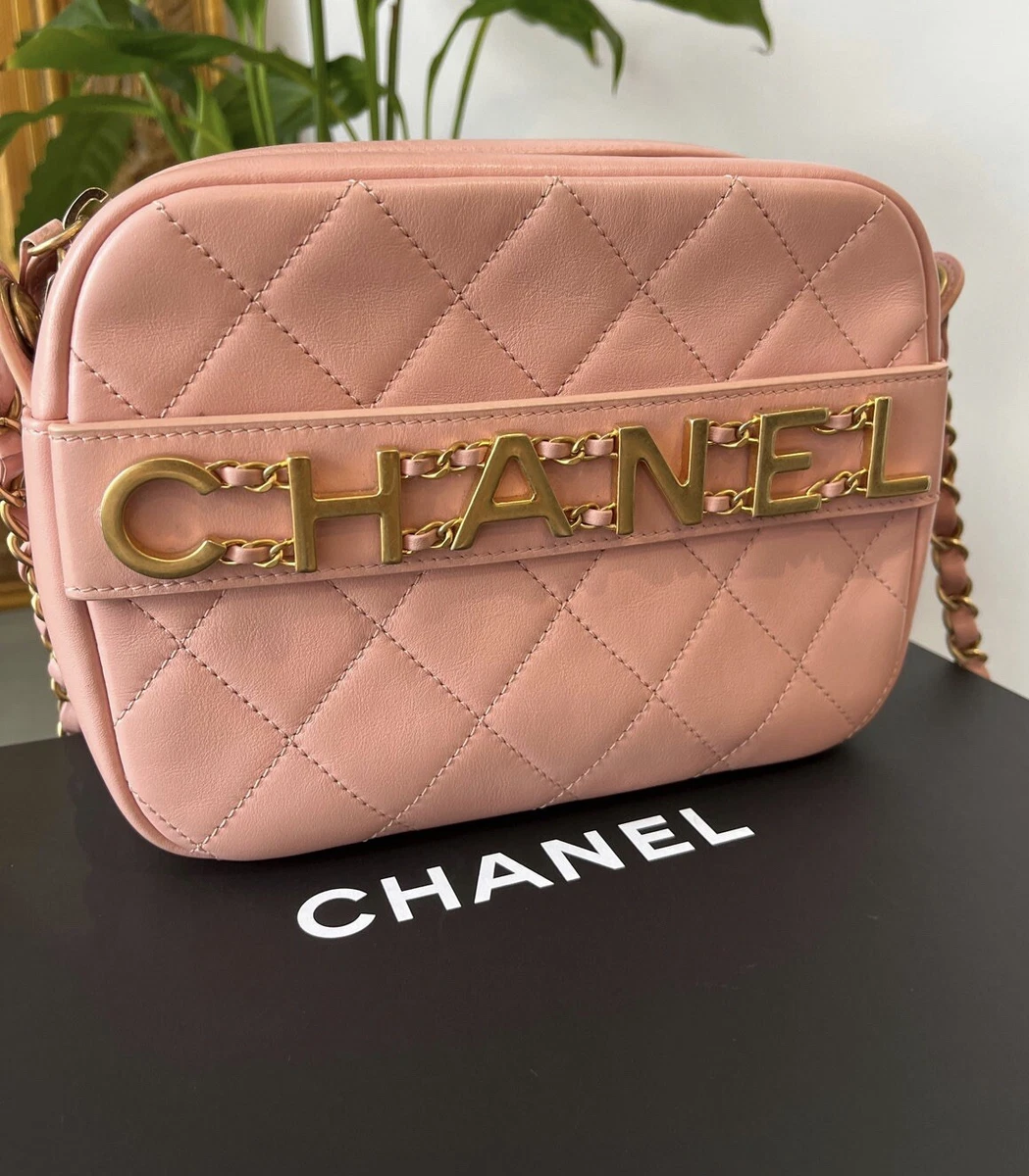 Chanel pink camera bag sale