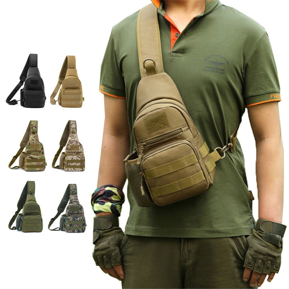 Military Tactical Pack Sling Bag Waterproof Outdoor Chest Bag with