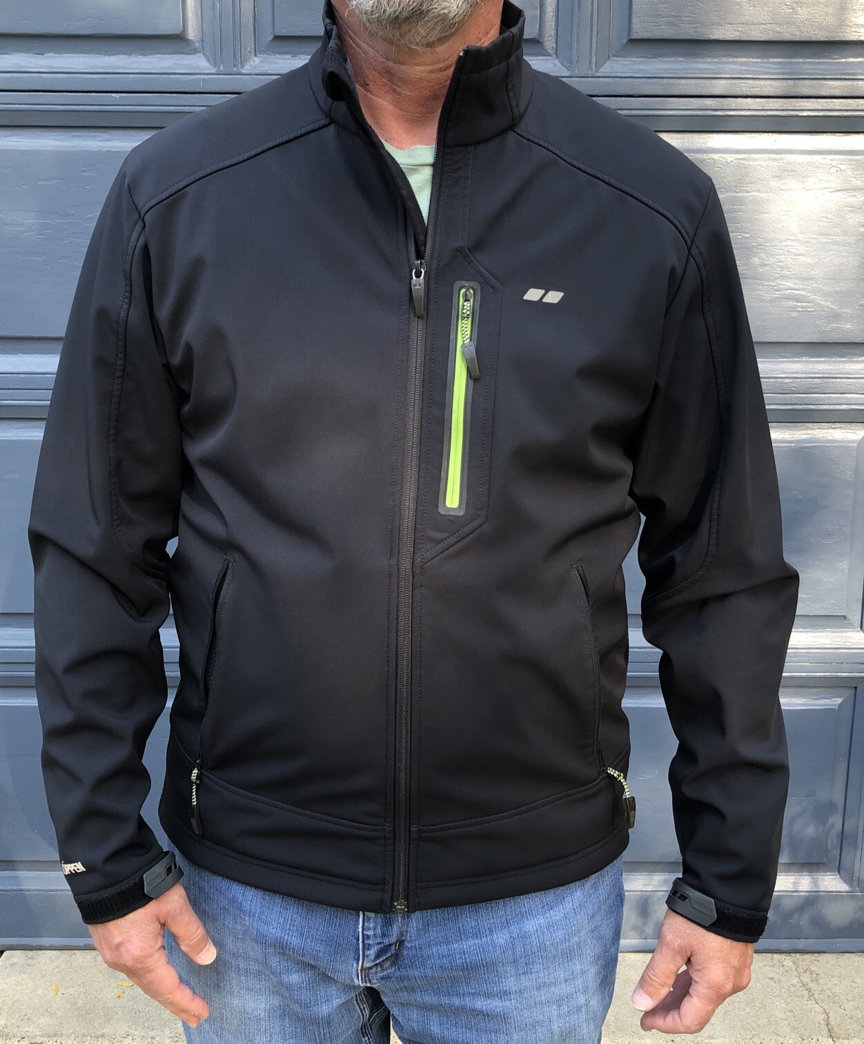 Koppen Jacket Mens Black Soft Shell Polyester Gri… - image 1