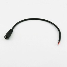 1pcs DC Tip Power Socket Connector 5.5 x 2.1mm Pigtail Cable Cord Straight 25cm