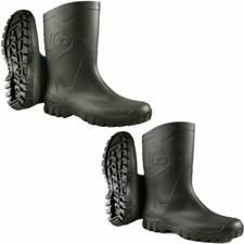 MENS WATERPROOF DUNLOP WELLINGTON WORK GARDENING FARM SHORT ANKLE BOOTS WELLIES 