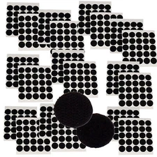 250 Sets Hook & Loop Fastener Coins Dots Adhesive-Backed 20mm Free Ship BLACK