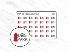 1622~~Dog Park Planner Stickers.