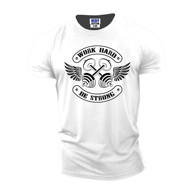 Men's American Hard Working Gym Workout Short Sleeve T-Shirt USA New Gift Tee