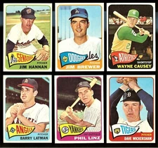 1965 Topps Baseball:  Choose Your Card (#18 to #299) FREE SHIPPING!