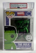 Stan Lee & Lou Ferrigno Signed Marvel The Hulk Funko #08 Slabbed Grade 9.5 PSA