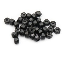 100pcs Black 304 Stainless Steel 10 24 Inch Nylon Insert Hex Lock Nuts