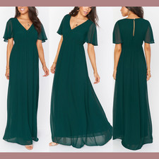 NWT Show Me Your Mumu  XS  Emily Empire Maxi Dress in Emerald Chiffon J160