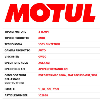4 Litri MOTUL 8100 X-CLEAN+ EFE 0W-30 OLIO MOTORE AUTO Sintetico Acea C3 Flacone 1 Lt 04mo34 - Foto 3