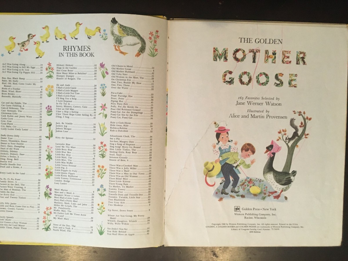1948 The Golden Mother Goose illustrated book by Alice and Martin