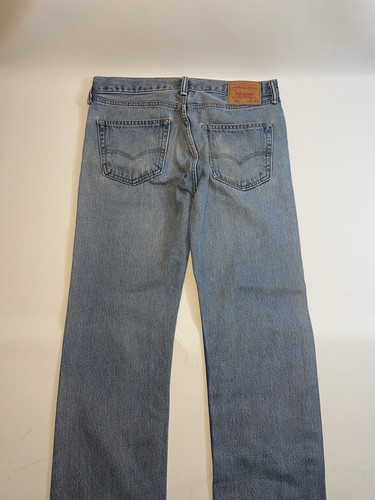 Levis 505 Jeans W34 L33 Mens Light Blue Regular Straight Fit Vintage Denim - Picture 6 of 12